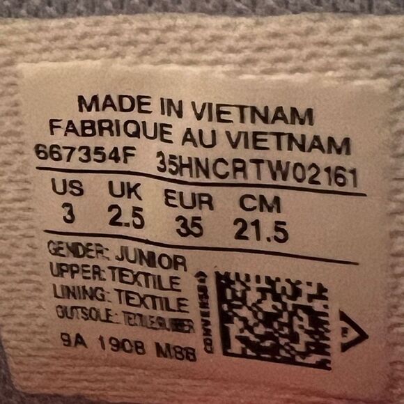 Converse All Star High Tops Junior 3 Disney Frozen White Elsa Glitter - Picture 11 of 12